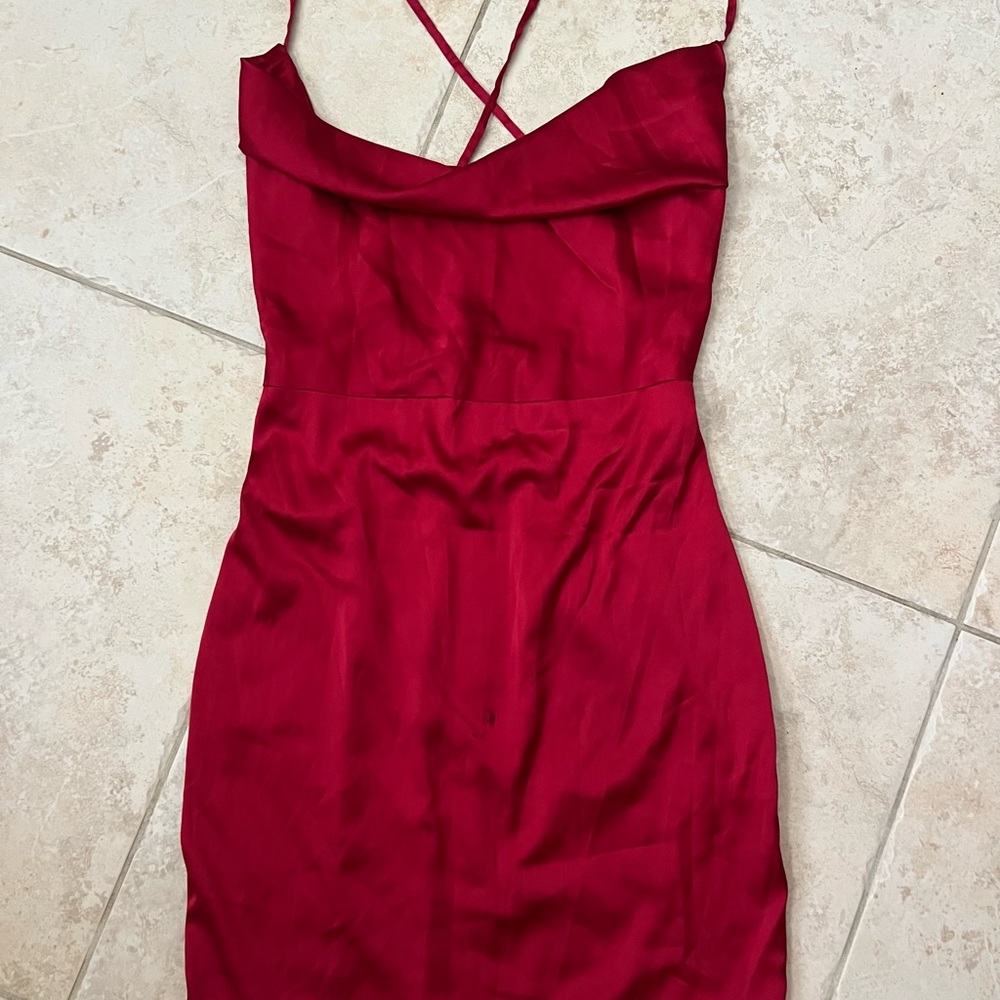 Oh Polly Elegant Red Women's Dress